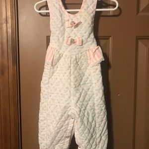 Vintage Toddler Quilted Jumpsuit Overalls